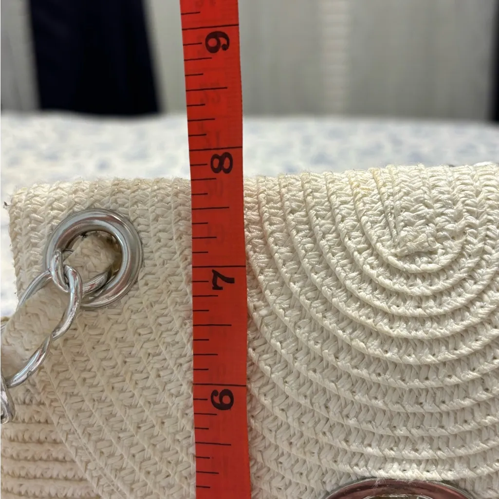 kim rogers Elegant white Woven Shoulder Bag - Image 14