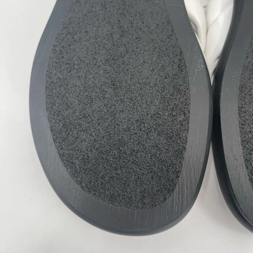 SEYCHELLES Sandals Size 6.5 White Leather Strappy Flats Punchline Slingback NEW - Image 11