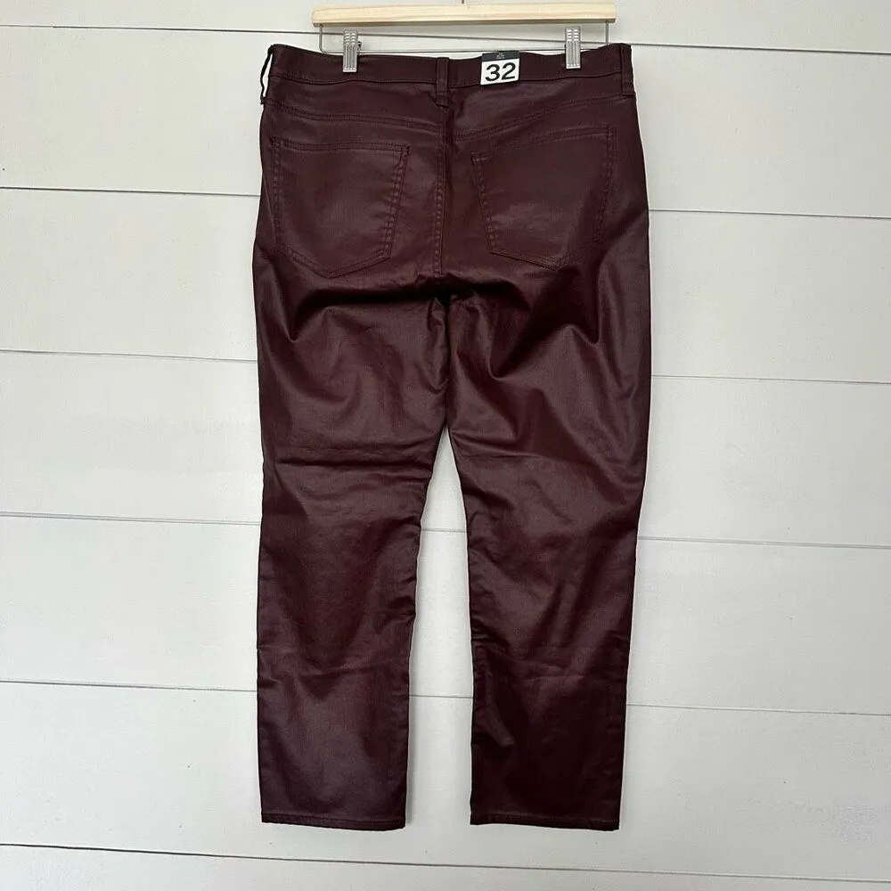 Gap Women’s 14 Short Maroon Vintage Slim Mid Rise Jeans Pants New - Image 3