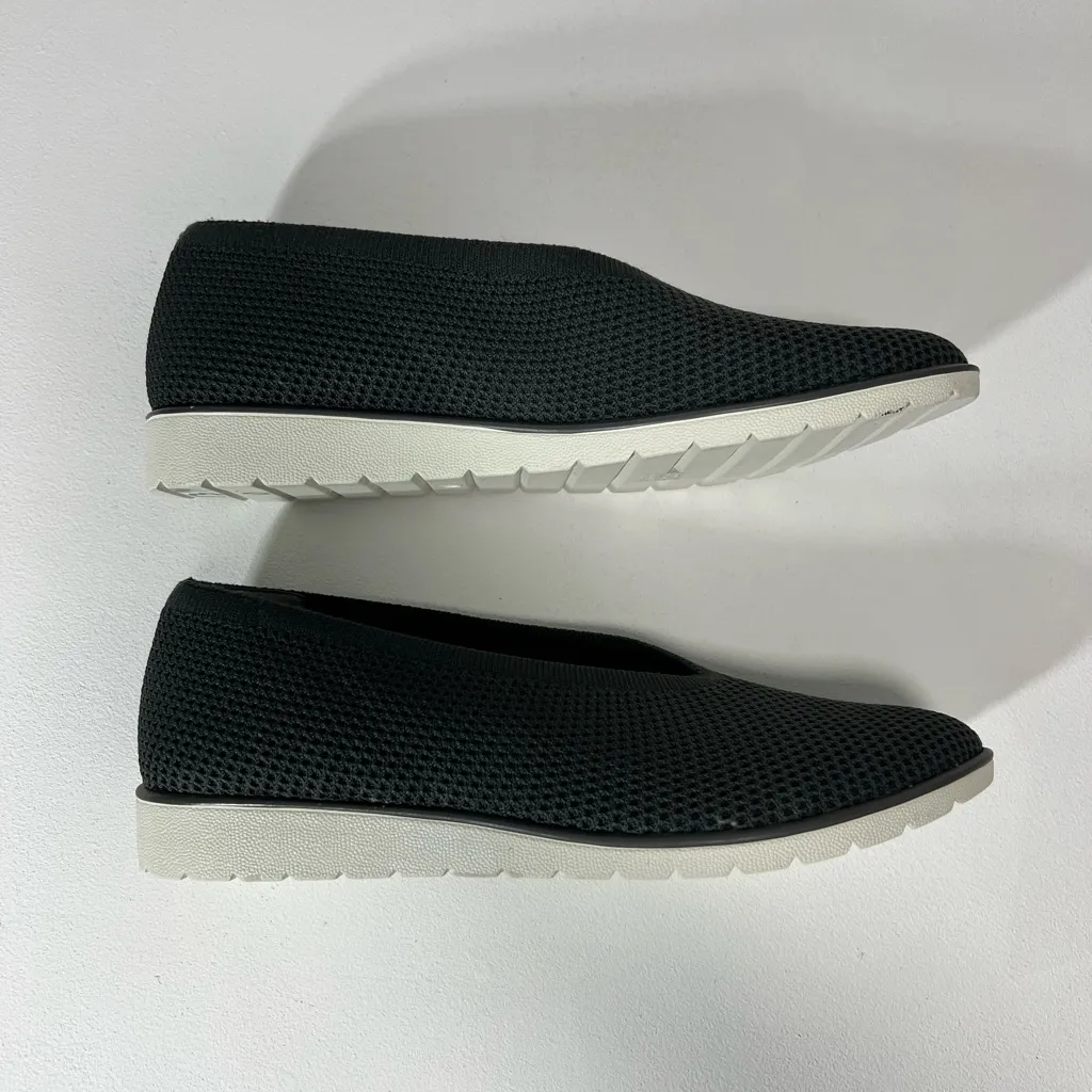 Eileen Fisher The Heaven Stretch Wedge Slip-On Shoes Flats Graphite Weaved 9.5 - Image 7