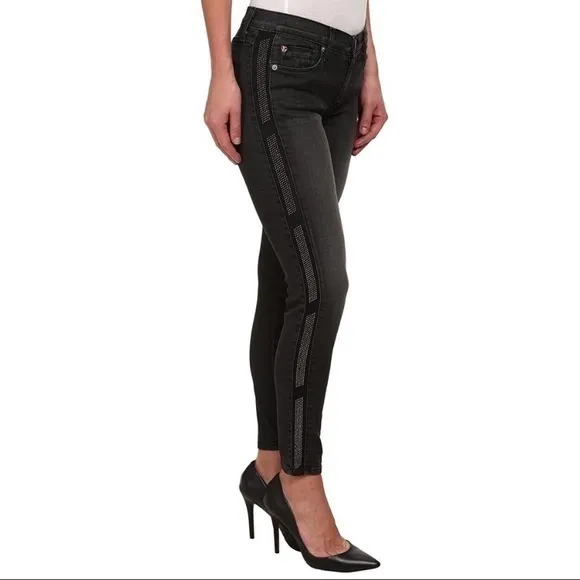 Hudson • Studded Luna Crop Super Skinny Jeans - Image 2