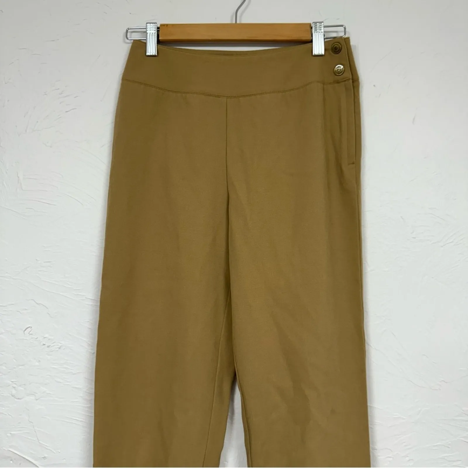 Lauren Ralph Lauren Tan High Rise Straight Leg Trouser Pants Womens 2P Slacks - Image 2