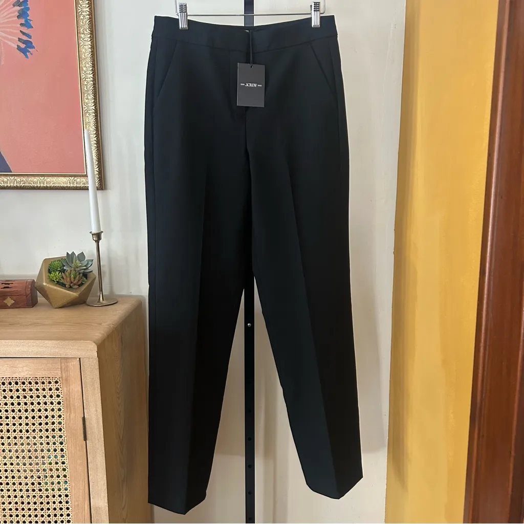 J. Crew Kate Carreman Dress Pants Stretch Black Trousers Career Size 6T - Image 3