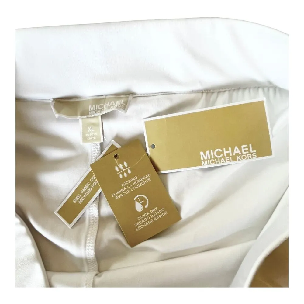 NEW Michael Kors Golf Stretch Knit MINI SKORT Women's XL White Skirt w/ Shorts - Image 6