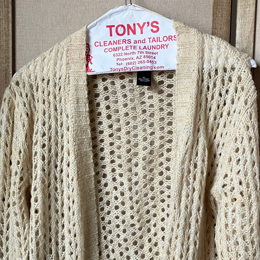 Wet Seal Cream Acrylic Sweater medium - Image 3