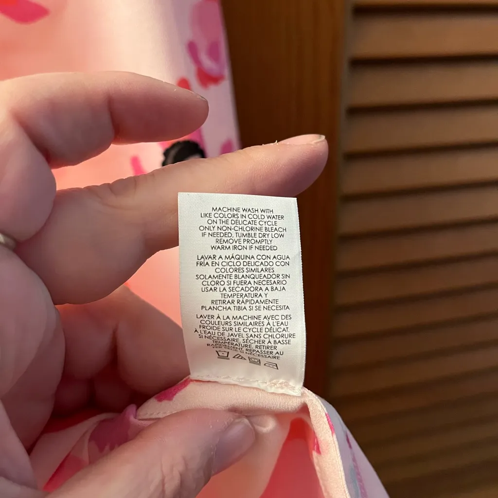 cabi Floating Poppies Tie Back Halter Tank Pink Floral size xsmall - Image 8