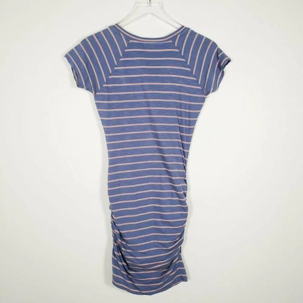 Sundry T-Shirt Dress M Striped Ruched Bodycon Casual Slub Spandex - Image 9