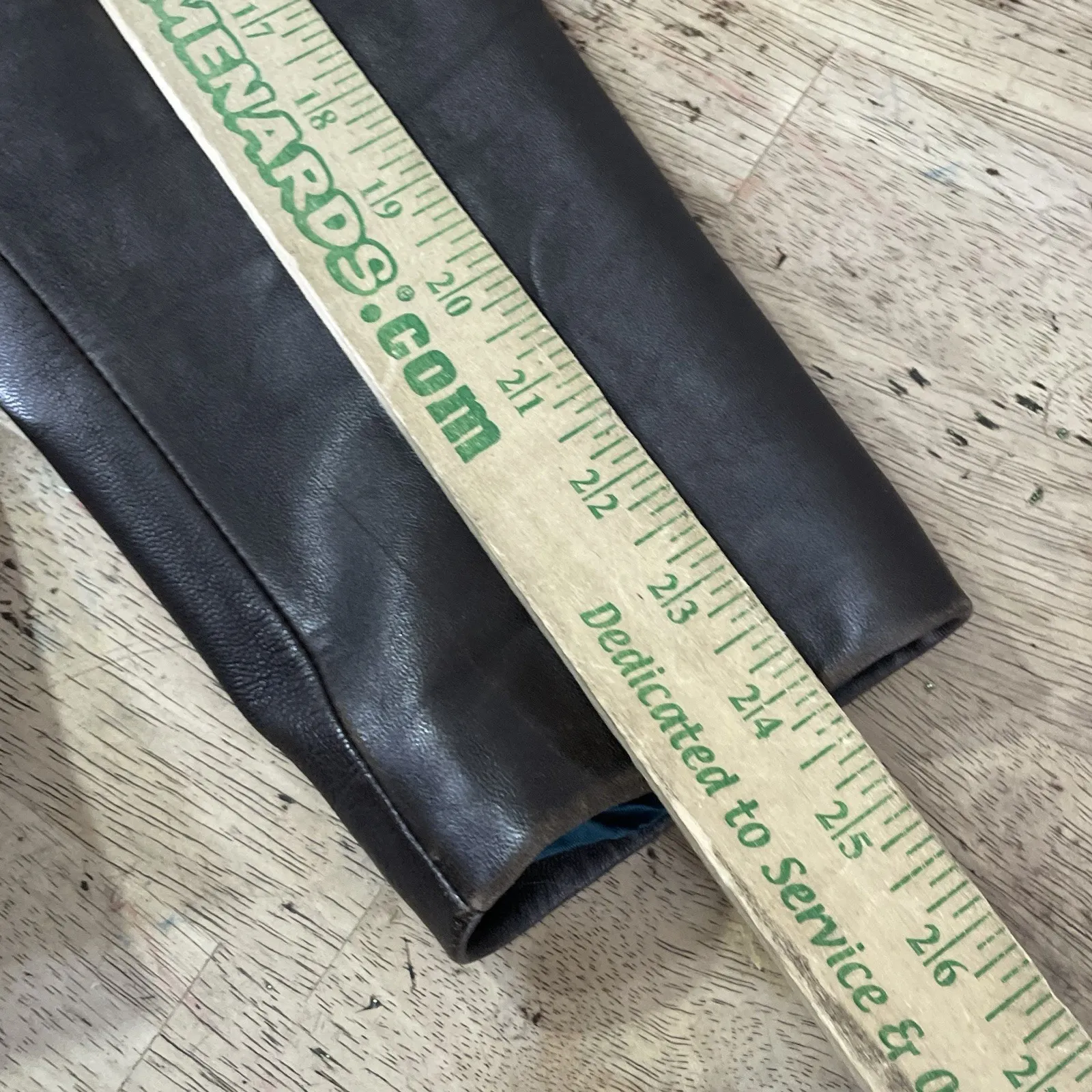 Cole Haan Brown Wing Collar Long Sleeve Genuine Lambskin Leather Moto Jacket M - Image 9