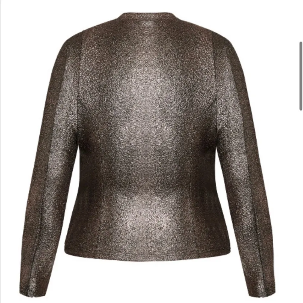 CITY CHIC Shining Light Women’s long sleeve Jacket bronze size Small - Image 13