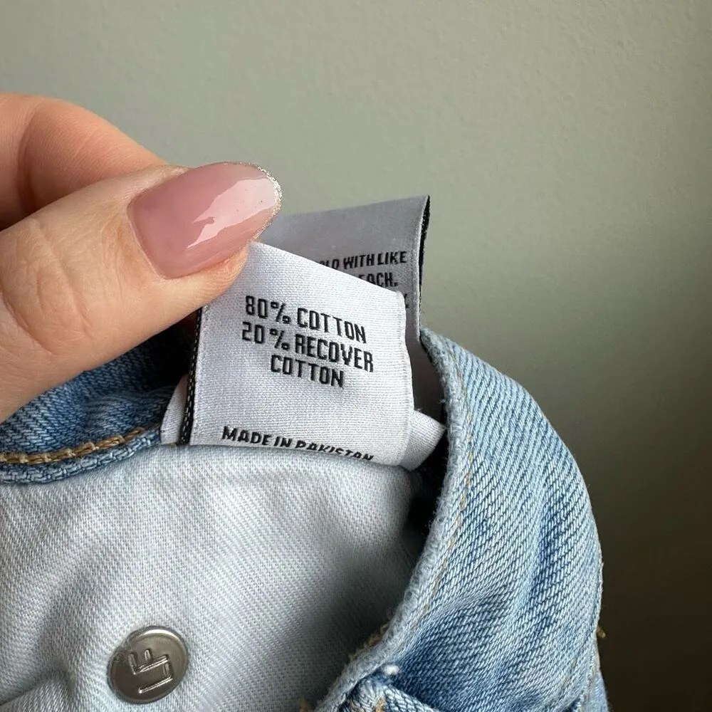 Lovers and Friends Devon High Rise 90s Cut Off Denim Shorts Distressed Size 26 - Image 8