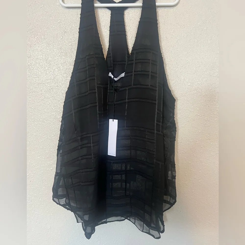 Three Eighty Two Elara Owen racer back NWT windowpane sheer - Image 6