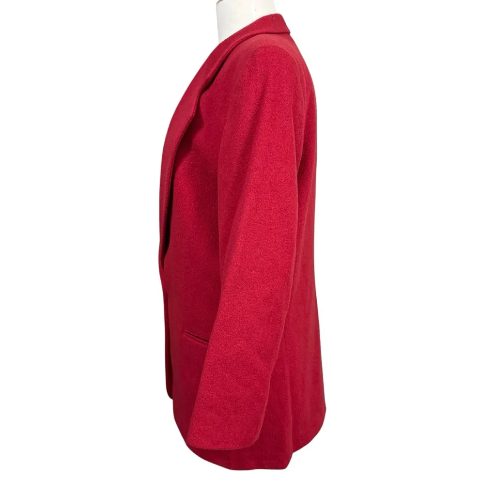 LL Bean womens red wool cashmere blazer 10R vintage made in USA - Image 6