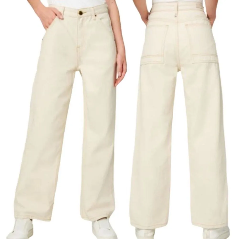 NWT Blank NYC Straight Leg Pants‎ Gold Metallic Detail in Warm Whispers Size 25 - Image 11