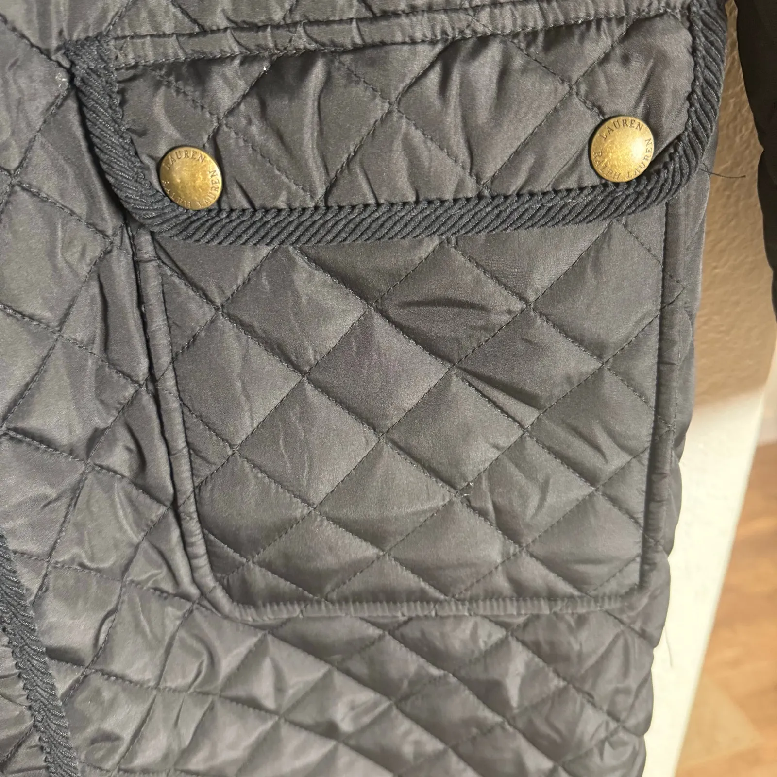 Lauren Ralph Lauren Margot Black Diamond Quilted Collared Winter Jacket Size M Size M - Image 10