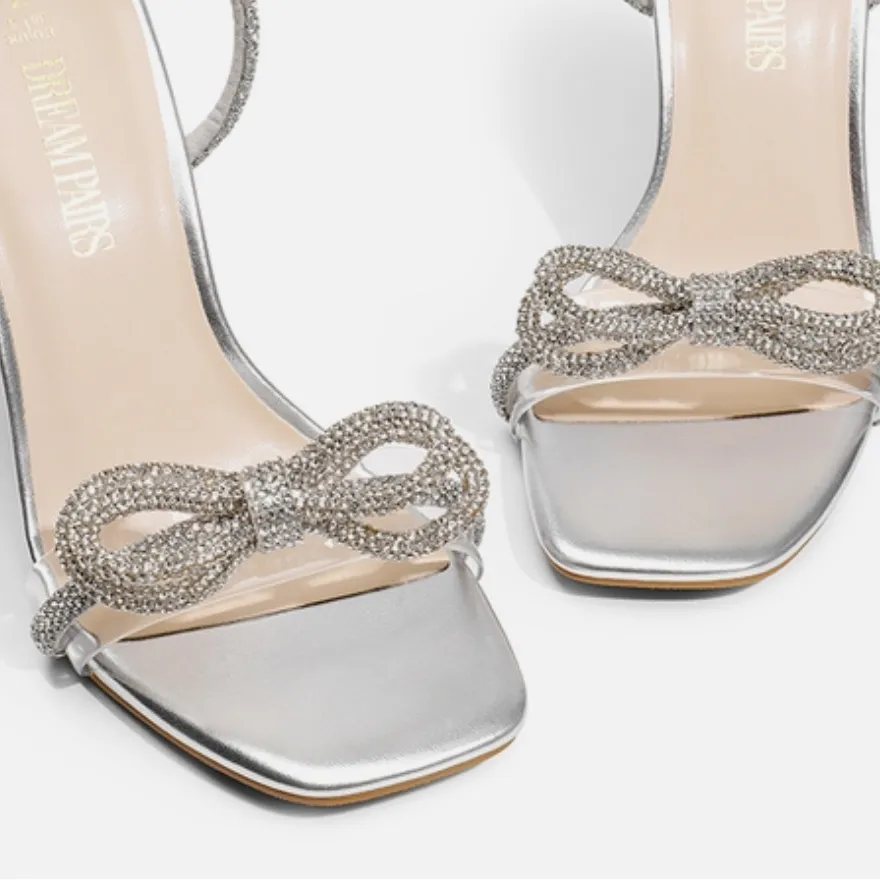 Dream Pairs Glittering Silver Heels - Image 6