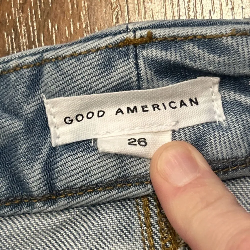 Good American Jeans Womens 26 Plus High Rise Legs Crop Mini Boot Blue Indigo - Image 2