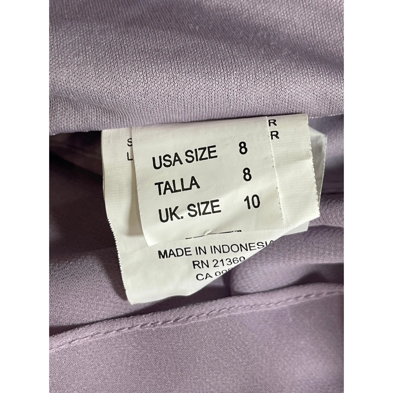 Morilee Purple Lilac Sleeveless V Neck Drape Bridesmaid Gown Maxi Dress Size 8 - Image 3