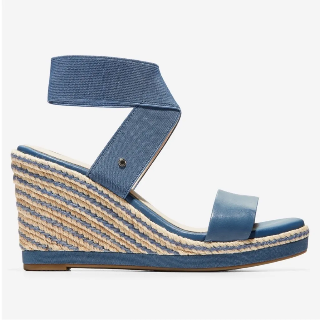 EUC Cole Haan Leather Cloudfeel
Espadrille Wedge Sandals Wedgewood Blue
Size 9 - Image 2