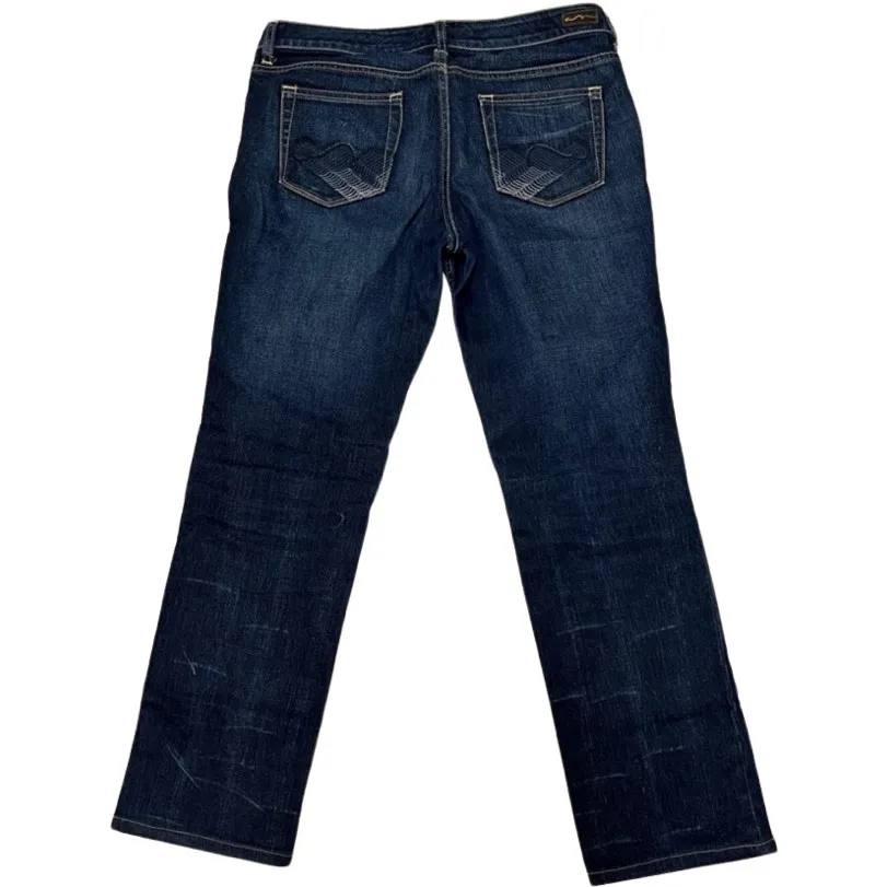 American Rag Cie Low Rise Straight Cut Dark Wash Jeans size 9R 28.5” Inseam - Image 2