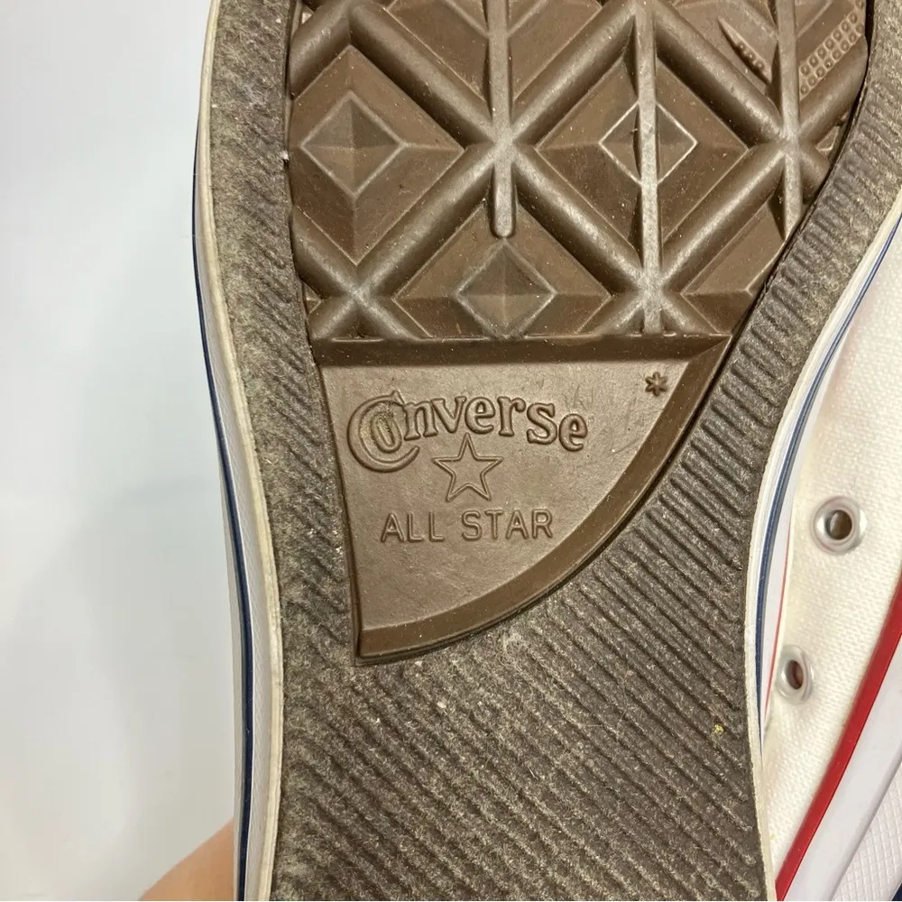 Converse white lace up sneakers women’s size 9 casual skater skateboard‎ canvas - Image 6