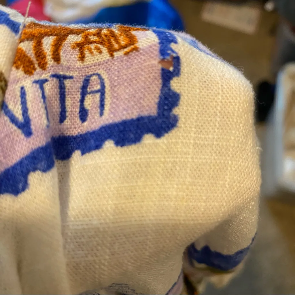 Paper Heart White Vacation Pattern Top size Large - Image 9