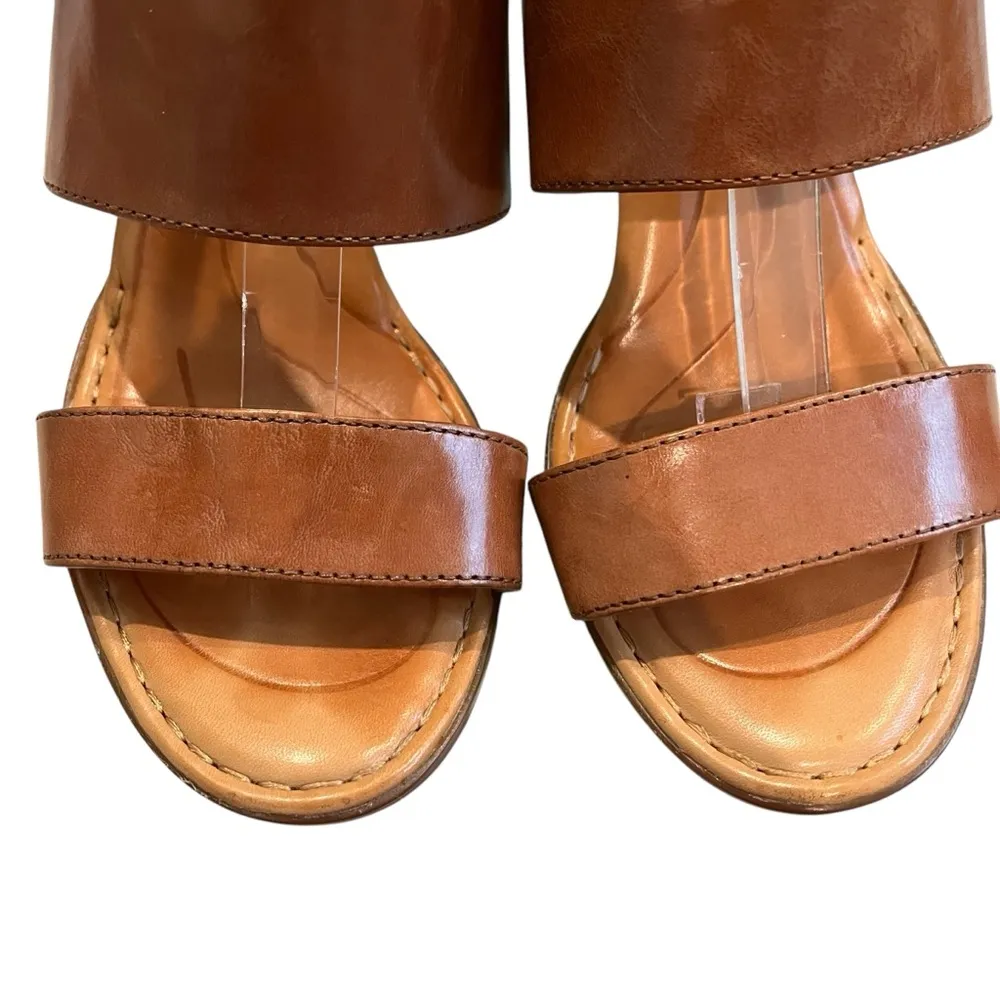 Born Cindie Sandals, Tan Full Grain Leather, Sz 8 - Image 8