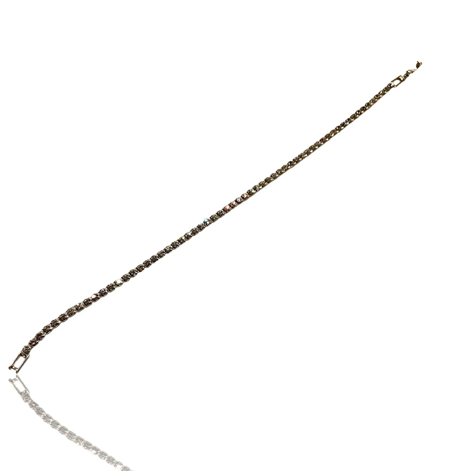 Clear CZ Tennis Bracelet Silver - Image 3