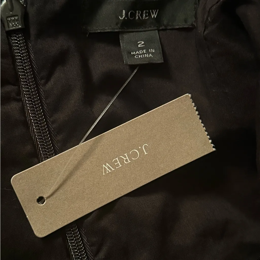 NWT J. Crew Kasana Black Embroidered Wide Crop Leg Jumpsuit Size 2 - Image 12