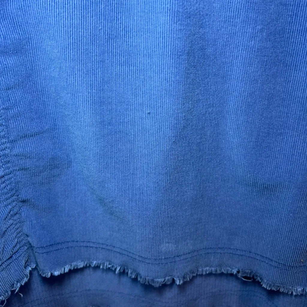 Offline By Aerie Corduroy Half Zip Shacket Shirt Sapphire Blue Pockets Womens XL - Image 11