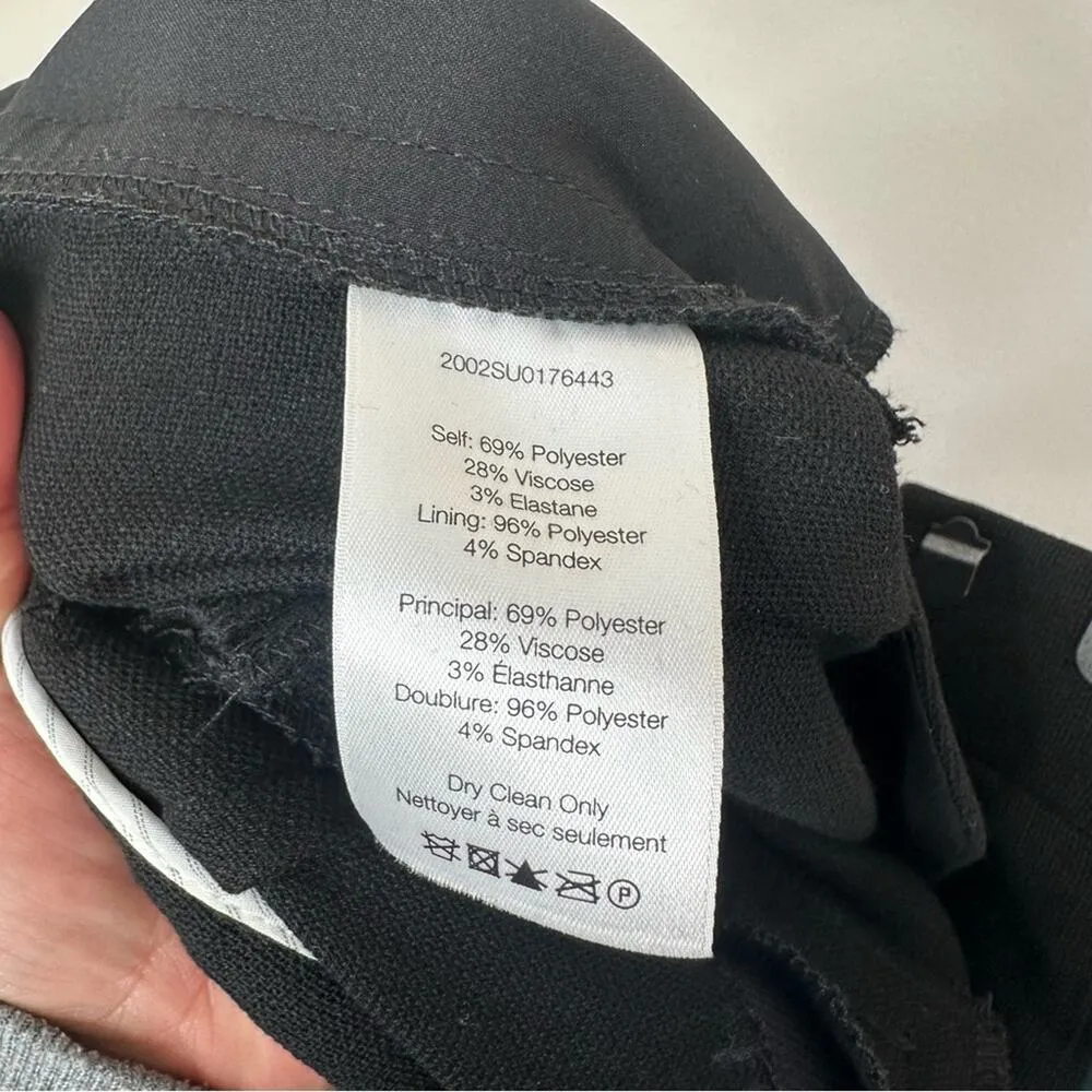 Veronica Beard Pants Womens 6 Black Office Casual Cropped Minimalist Trousers - Image 8