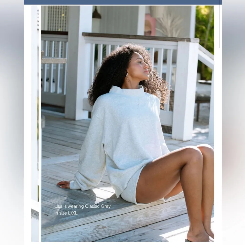 PARKE HERITAGE Classic Mockneck Grey size S/M NWOT Sold out!! Gray Size M - Image 3