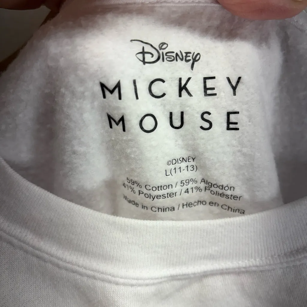 Disney White Mickey Mouse‎ Sweatshirt - Image 2