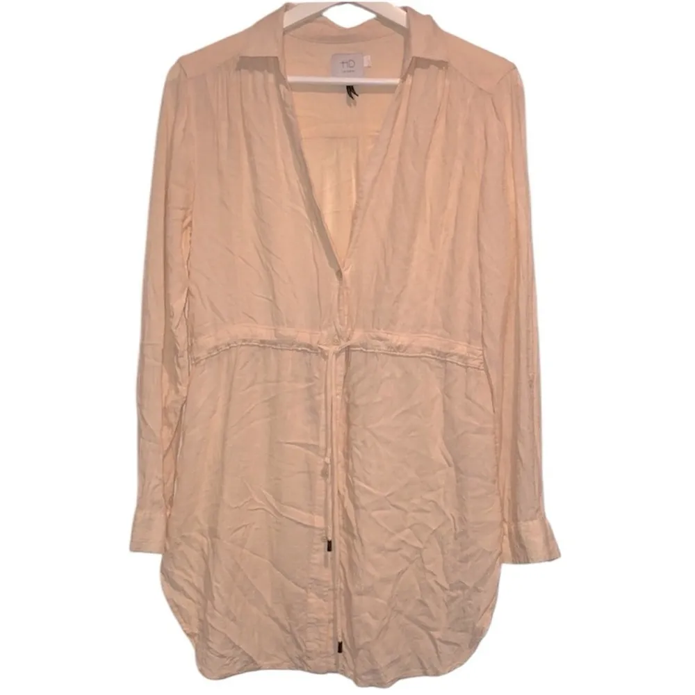 HD IN PARIIS by Anthropologie ivory color shirt dress size small - Image 2