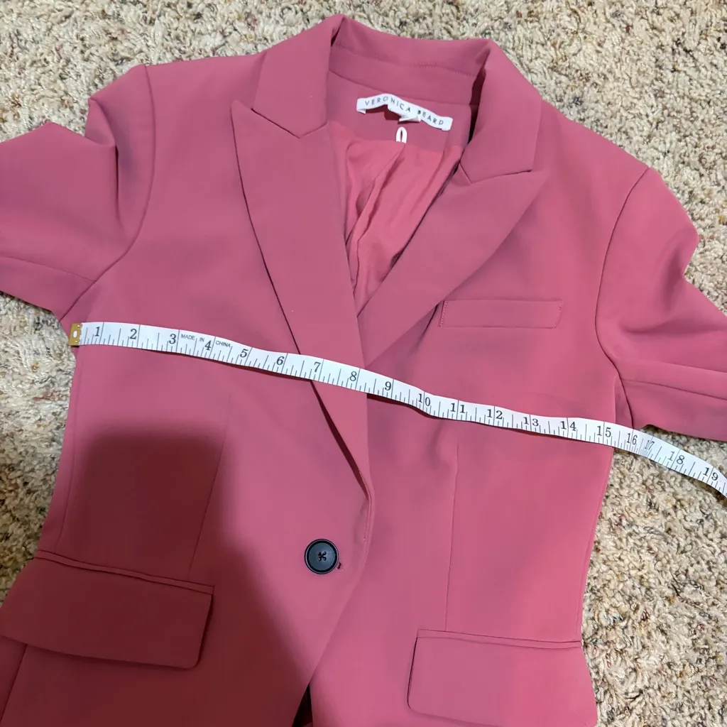 Veronica Beard Cutaway Dickey Jacket Mauve Pink - Image 14