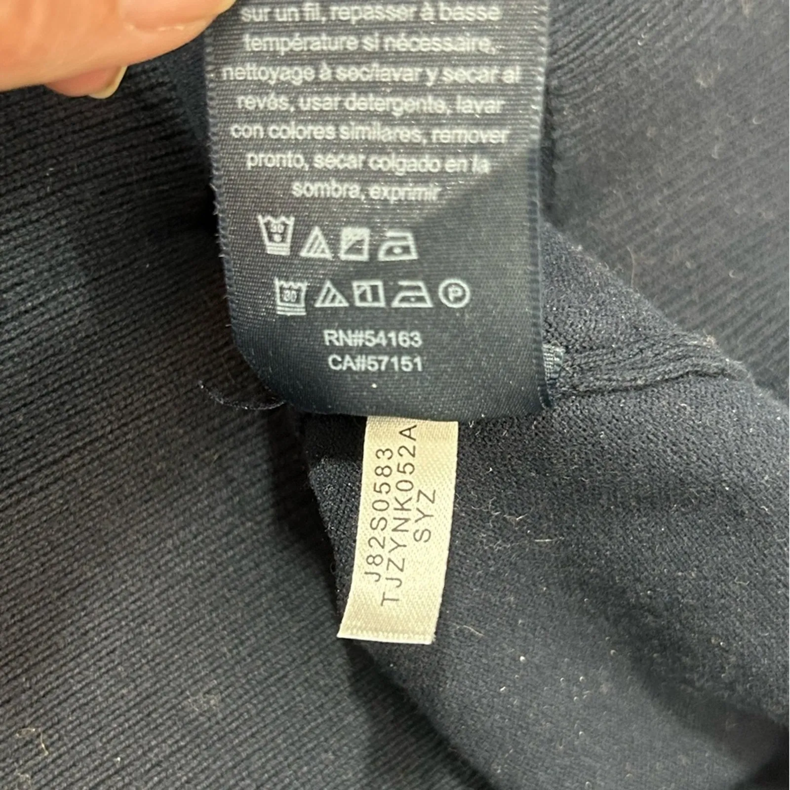 Tommy Hilfiger Stella Navy Turtleneck Button Cuff Sweater XS - Image 11