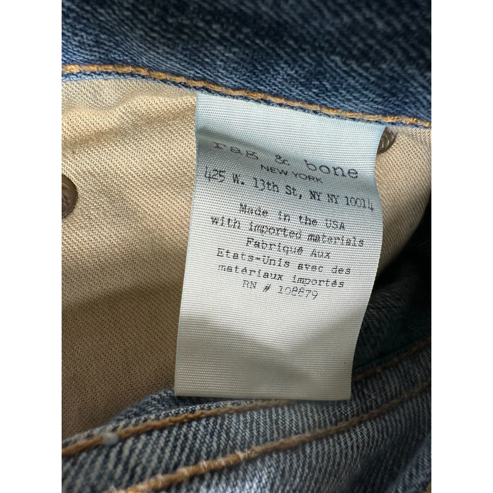 Rag and Bone Two Toned Jeans Size 28 Blue - Image 6