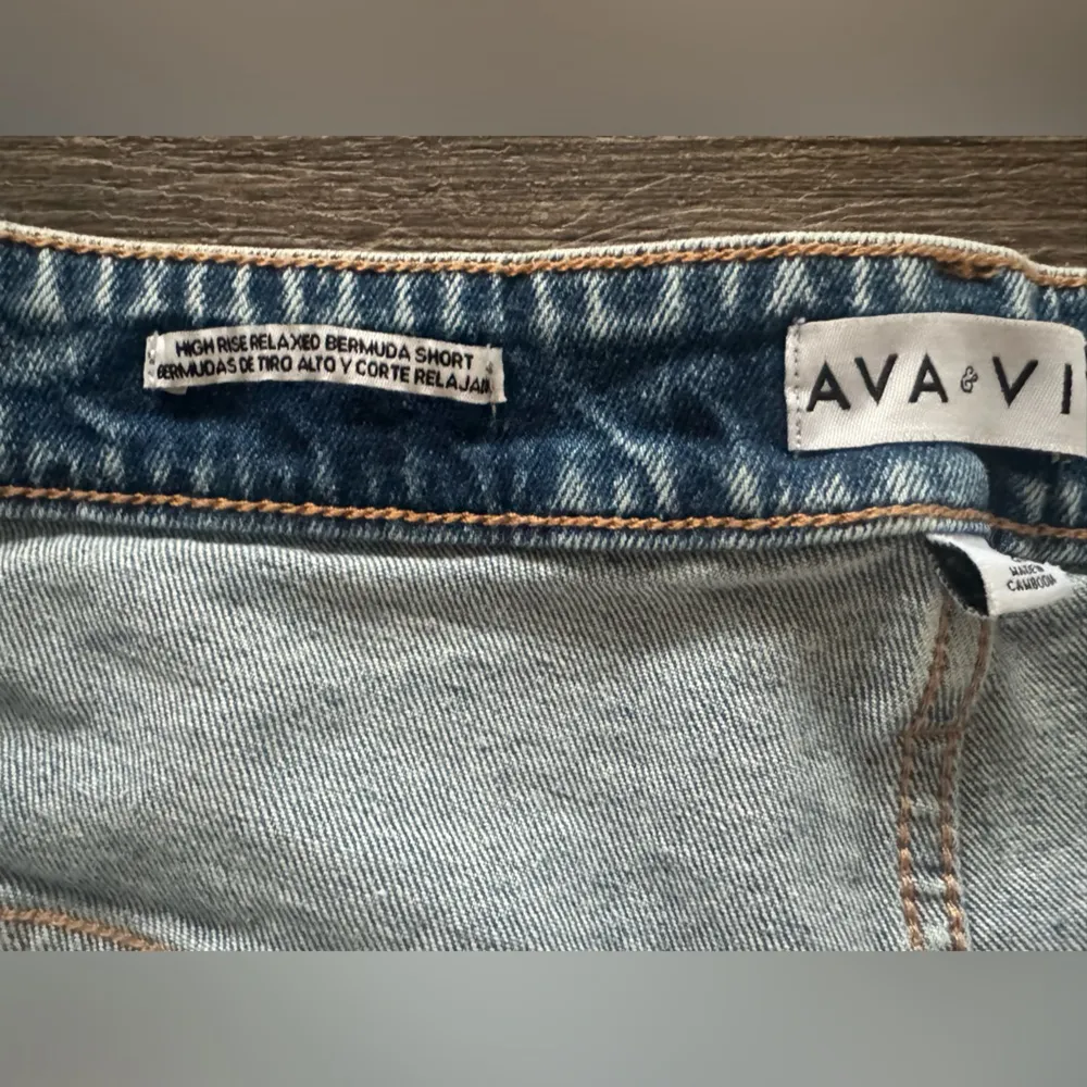 Womens High Rise Relaxed Fit Bermuda Jean Denim Shorts Plus Size 26 - Image 3