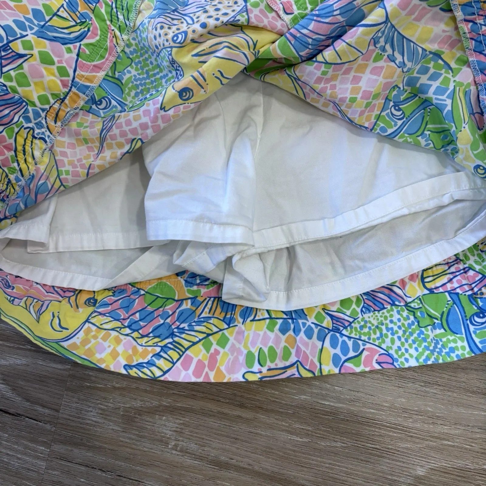 Lilly Pulitzer Skort Womens Size 0 Bright Fish Party School Of Fish Rare Preppy - Image 6