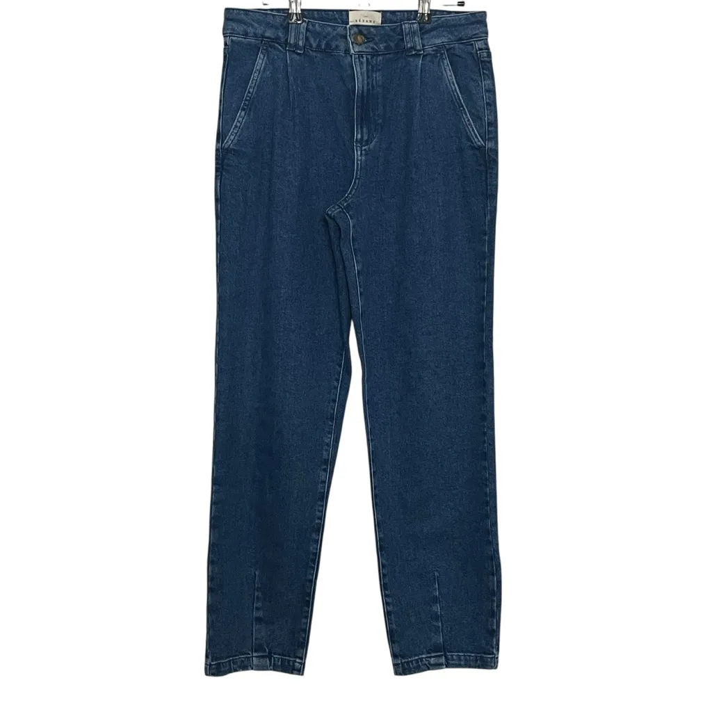 SEZANE Manu Relaxed Fit Jeans Women’s Size 6 Tapered Leg Cotton Denim FR 38 - Image 2