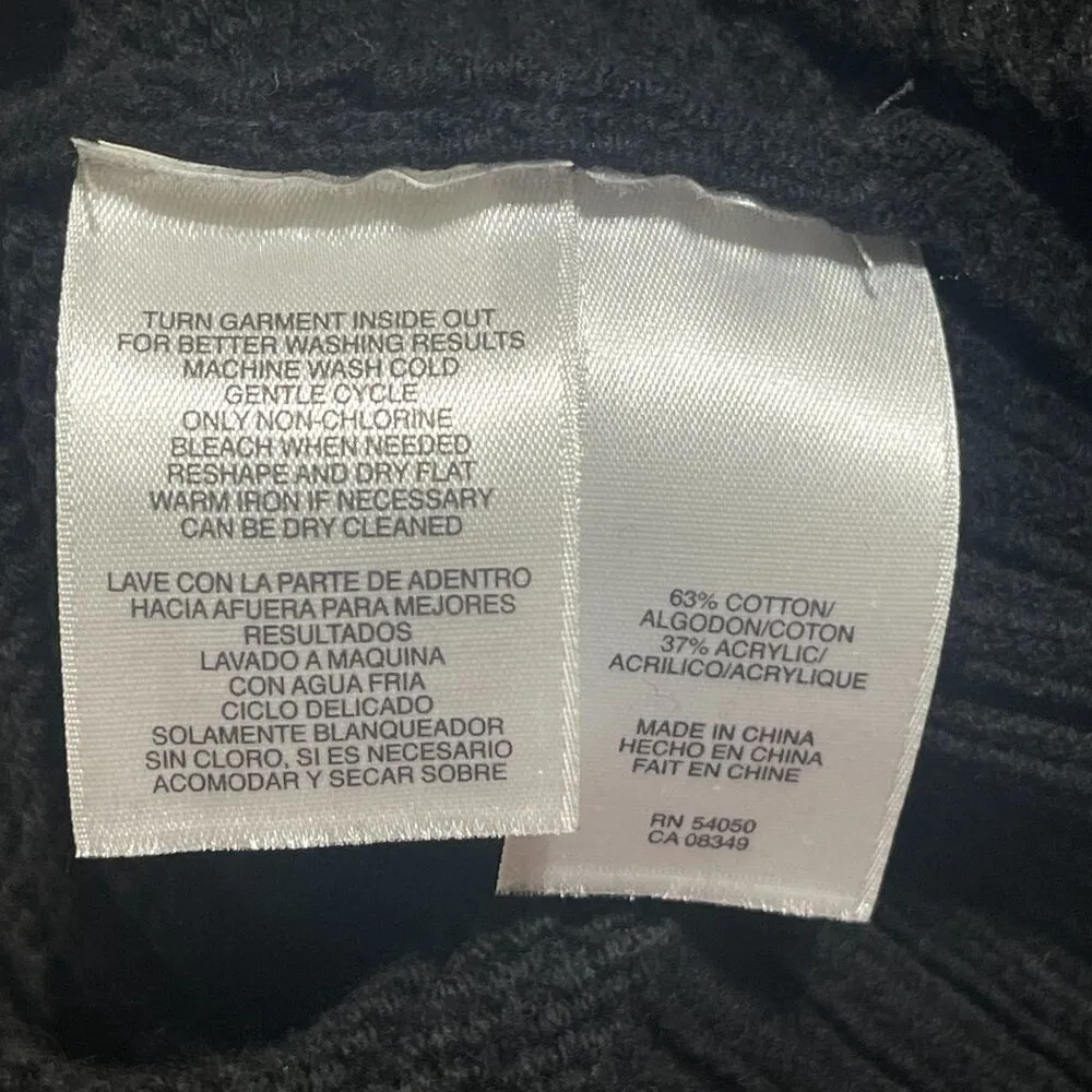 Jones New York Women's Sweater Cowl Neck Button Roll Tab Size 3X Black - Image 6