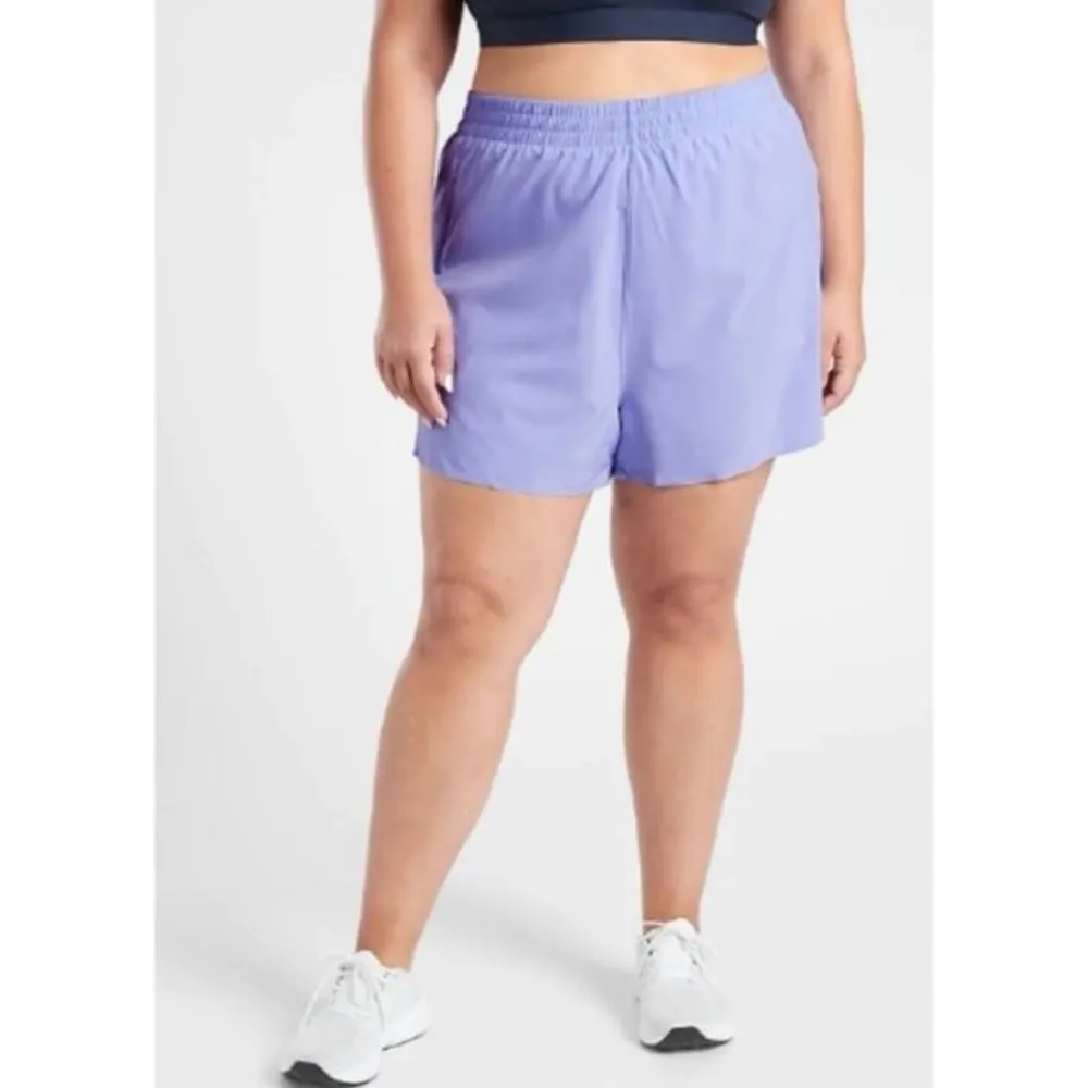 Athleta Printed Hustle 3” Shorts - Size 1X‎ - Fiji Veil Grey - NWT - Image 2
