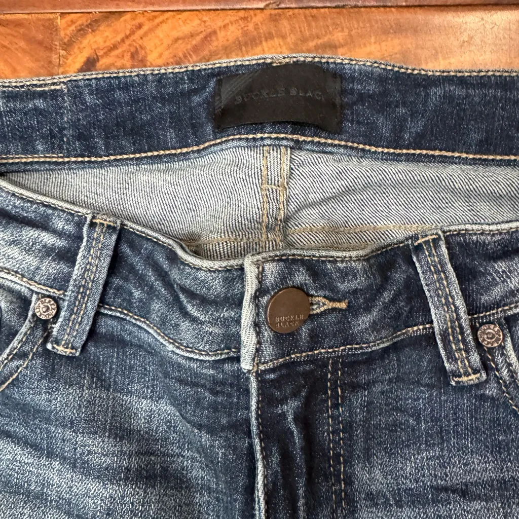 Just Black Dark Blue Straight Leg Jeans - Image 2