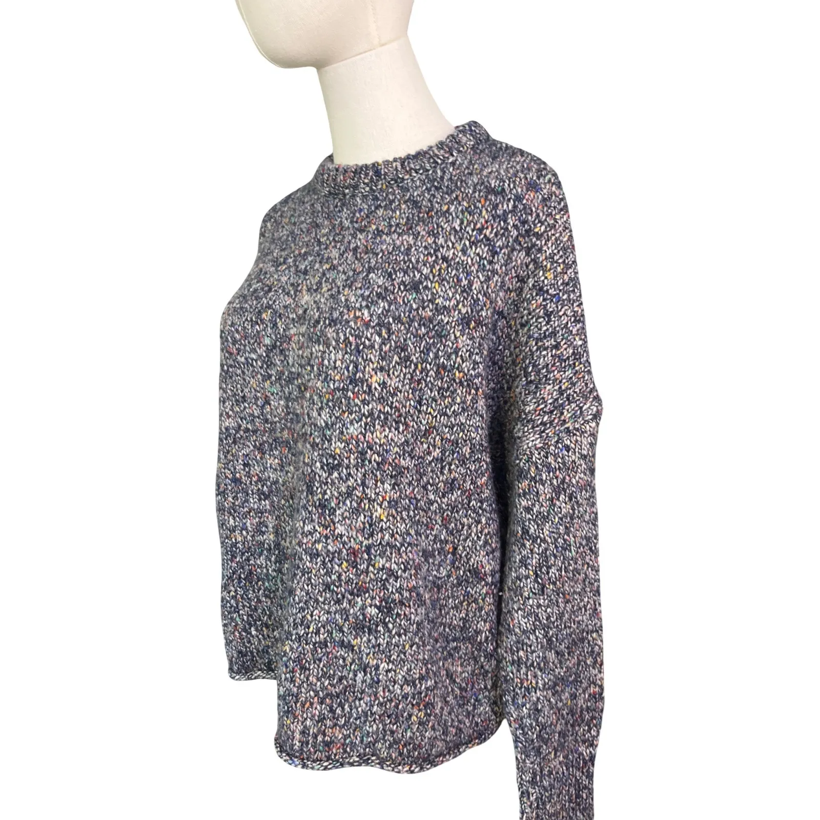 Universal Threads Universal Thread Speckled Knit Sweater Navy Multicolor Crewneck Pullover Size L - Image 8
