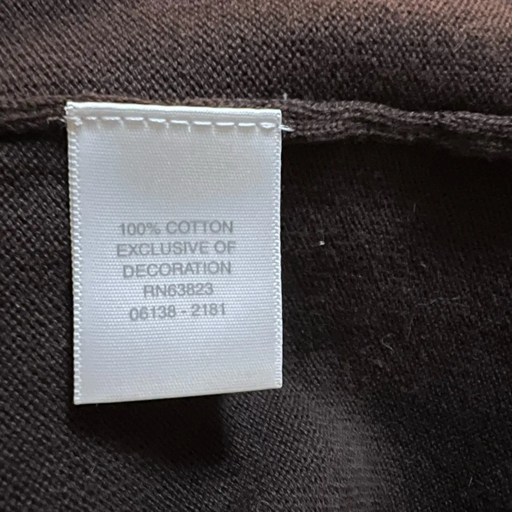 Christopher & Banks L Woman's Beautifully Embellished V-neck Brown Cardigan - Image 10