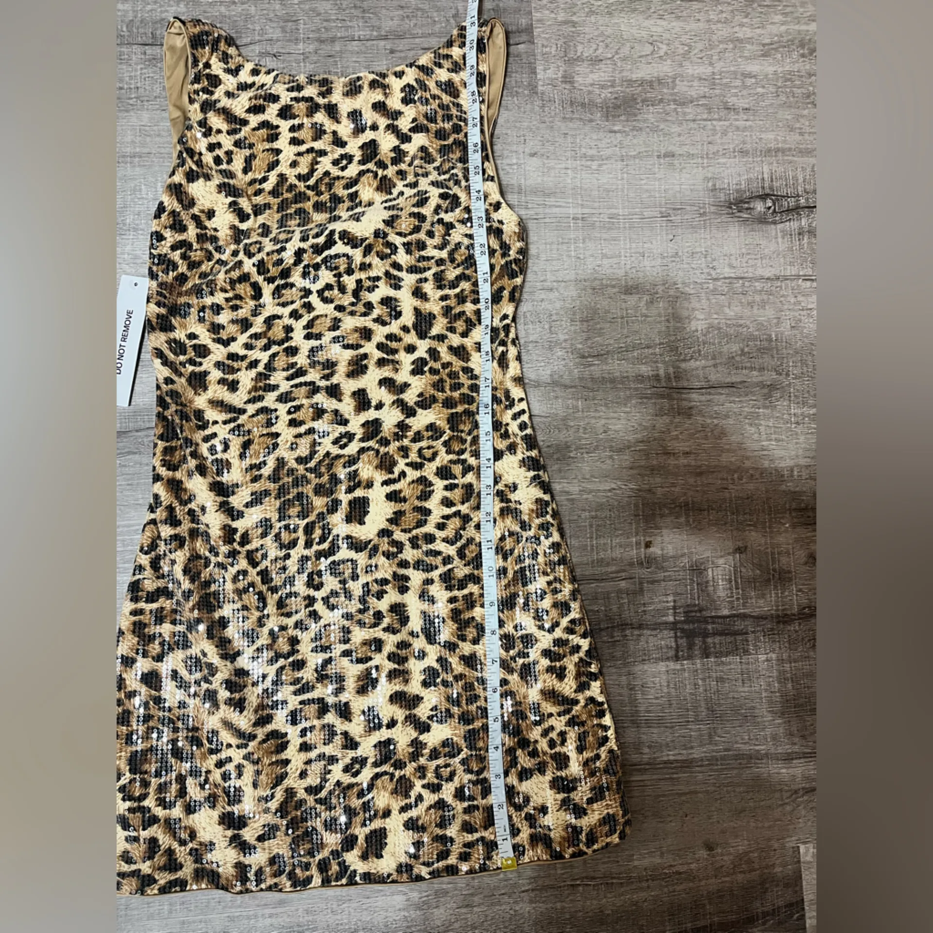 PRINCESS POLLY Cinematic Sequin Mini Dress in Leopard - Image 7