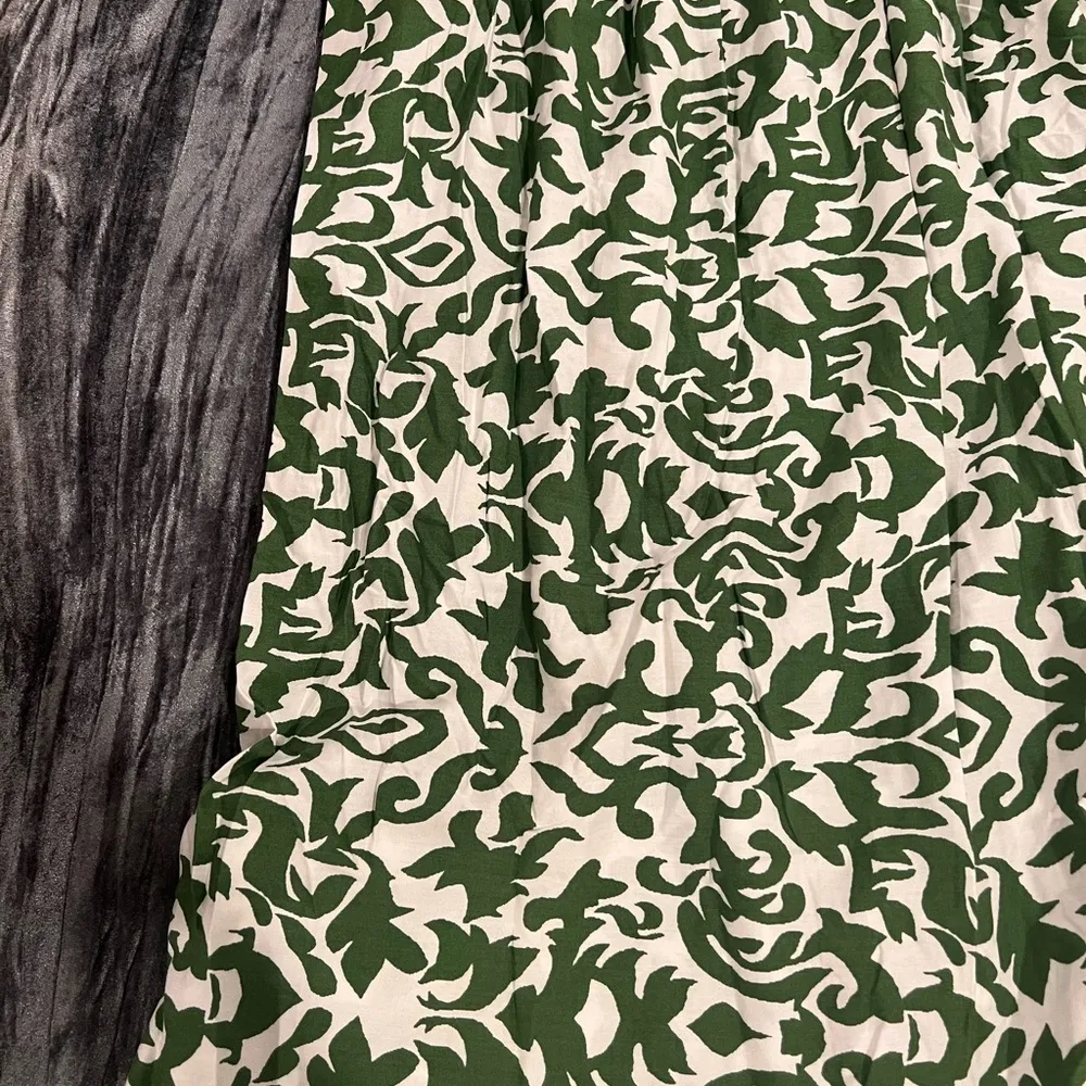 Green and White Patterned Dress size L by Seven Lands Size L - Image 2