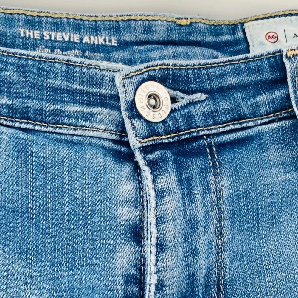 AG Adriano Goldschmied Stevie Distressed Slim Ankle Jean Light Wash Blown Out 30 - Image 5