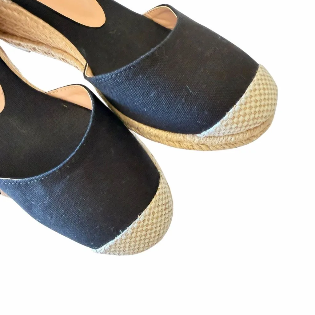 Ruanyu Womens Platform Espadrille Sandals Lace Up Closed Toe Summer Wedge Sandal Black Size 7.5 - Image 11