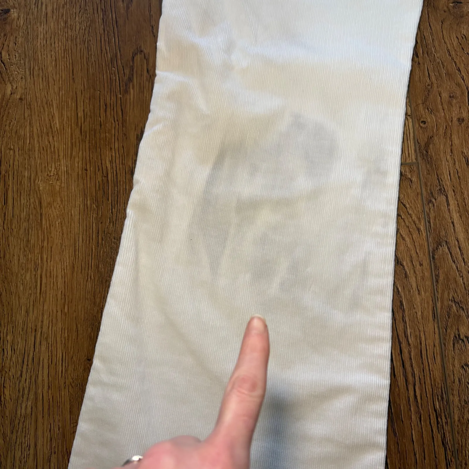 VTG y2k Aeropostale White Corduroy Flare Jeans Womens 35x32 Stretch Flap Pockets - Image 10