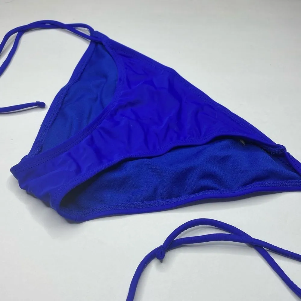 Designer String Bikini‎ Bottom Royal Blue - Image 2